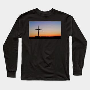 Sunrise Cross on Beach Long Sleeve T-Shirt